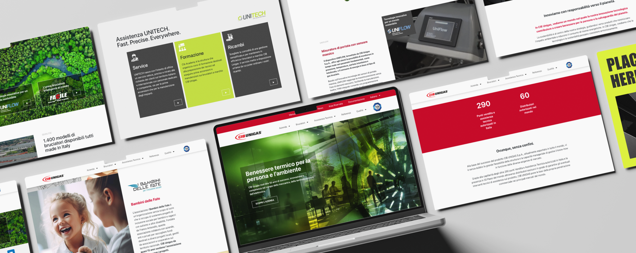 Anteprima del sito web CIB Unigas realizzato da Aera Comunicazione, con layout responsive, design moderno e interfaccia user-friendly.
